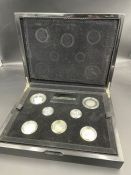 Royal Mint UK silver Piedfort proof coin set, 'The 2013 United Kingdom Silver Piedfort Proof Set',