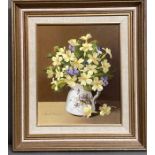 PAMELA DAVIS (1927-2019, Founder Member Society of Botanical Artists) ‘Primroses in a Jug’ n.d.