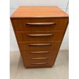 A G-Plan six drawer chest of drawers (H104cm W55cm D44cm)