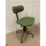 A mid century Du-Al adjustable engineers chair