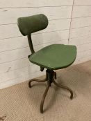 A mid century Du-Al adjustable engineers chair