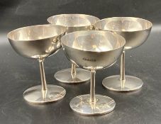 A set of four hallmarked silver goblets by Adie Brothers Ltd, hallmarked for Birmingham 1926.(