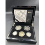 Royal Mint Piedfort Great Britain 2010 Silver Proof 6 coin set. Comprising full set of Piedfort