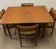 Mid Century dining table with five chairs with extension leaf by White and Newton Portsmouth
