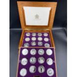 Royal Mint Queen Elizabeth II Golden Jubilee collection of 24 silver proof coins, all encapsulated