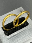 Two 22ct gold wedding bands (Approximate Total Weight 6.7g)