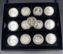 Westminster Mint Thirteen Silver Proof coins 80 Glorious Years Queen Elizabeth II commemorative