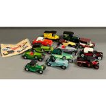 A selection of Matchbox, Yesteryear and Diecast cars