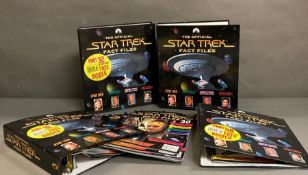 A collection of Star Trek fact file magazine in binders