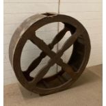 A reproduction oak water wheel (Dia 100cm Depth 30cm) AF