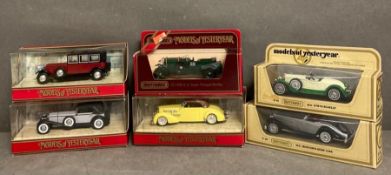 A selection of Matchbox models of Yesteryear Diecast model cars