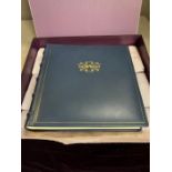 Two Asprey leather photo albums with box and dust covers