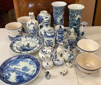A large selection of Delft ware.