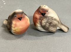 China salt and pepper pots in the form of birds