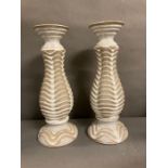 Contemporary China candlestick holders (H45cm)