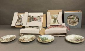 A selection of ten picture plates, Wedgewood and Coalport