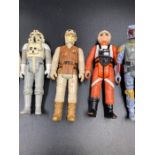 A selection of Star Wars figures to include Han Solo Princess Leia and Boba Fett