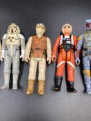 A selection of Star Wars figures to include Han Solo Princess Leia and Boba Fett