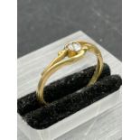 An 18ct gold and diamond, antique ring