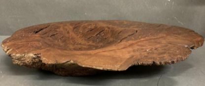 A Western Australian carved wooden bowl 50cm X 35cm