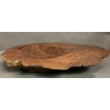A Western Australian carved wooden bowl 50cm X 35cm