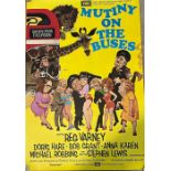 Studio canal Film posters undistributed "Mutiny on the Buses 1972" one sheet poster 27cm x 40cm
