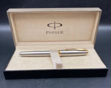 A boxed Parker Sonnet roller ball pen