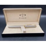 A boxed Parker Sonnet roller ball pen