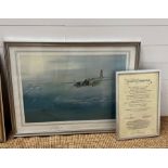 A signed print "Enemy Coast Below" Leonard Pearman and Air Vice-Marshall Bennett 54/500