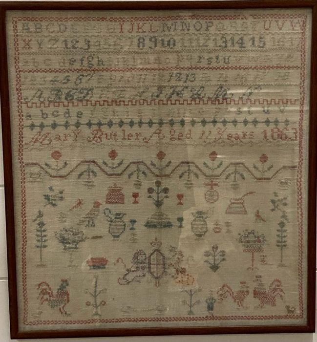 A sampler dated 1863