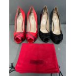 Two pairs of Valentino high heel shoes, size 41