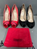 Two pairs of Valentino high heel shoes, size 41