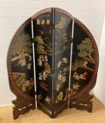 A reproduction four panelled Japanese screen depicting children playing Height 183 width 173 at full