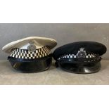 Two Uk police caps, metropolitan police, Thames Valley Police