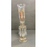 Baccarat clear glass luster candelabra lamp