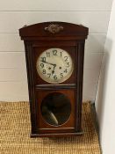 An oak cased wall clock AF