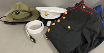 Marine uniform and navy marine corps hat