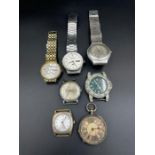 A selection of wristwatches, various makers including Rotary, Citizen, Timex etc.