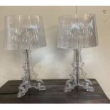 A pair of Kartell Bourgie table lamps by Ferruccio Laviani