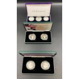Royal Mint: Three silver proof coin sets to include: Centuries of the Monarchy 2000 and 2001, Her