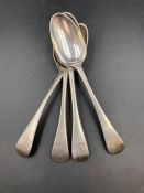 A set of four silver spoons (Approximate Total Weight 170g)