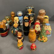 A selection of Russia nesting dolls, including Boris Yeltsin