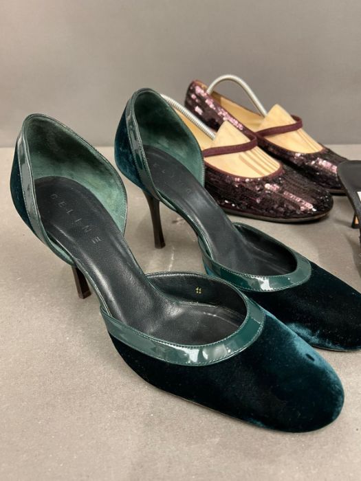 Three pairs of evening shoes by Emma Hope, Miu Miu, Celine - Image 7 of 7