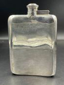 A silver hip flask by James Dixon & Sons Ltd, Sheffield 1927 for Rowell of Oxford.