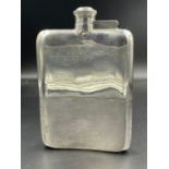 A silver hip flask by James Dixon & Sons Ltd, Sheffield 1927 for Rowell of Oxford.