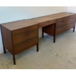 A Mid Century "Fyne Ladye" of Banbury, A Frormosia dressing table/chest of drawers with hinged