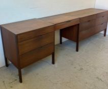 A Mid Century "Fyne Ladye" of Banbury, A Frormosia dressing table/chest of drawers with hinged