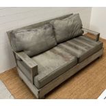 A two seater garden sofa with wooden frame (H85cm W190cm D92cm)