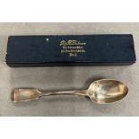 A Victorian silver spoon, hallmarked for London by Chawner & Co