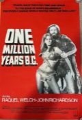 Studio canal Film posters undistributed "One Million Years B.C 1966" one sheet poster 27cm x 40cm